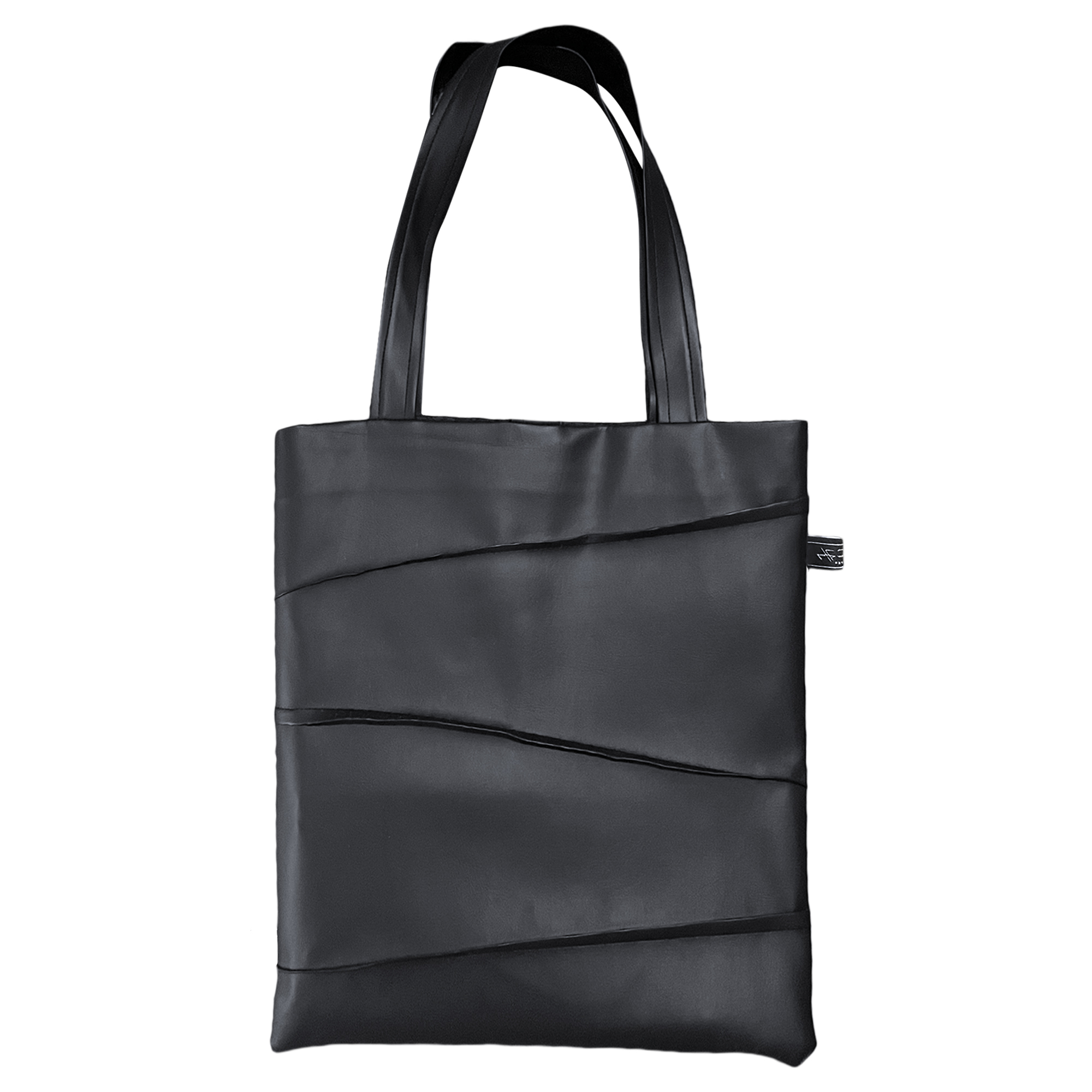 Embossed line PU Tote Bag