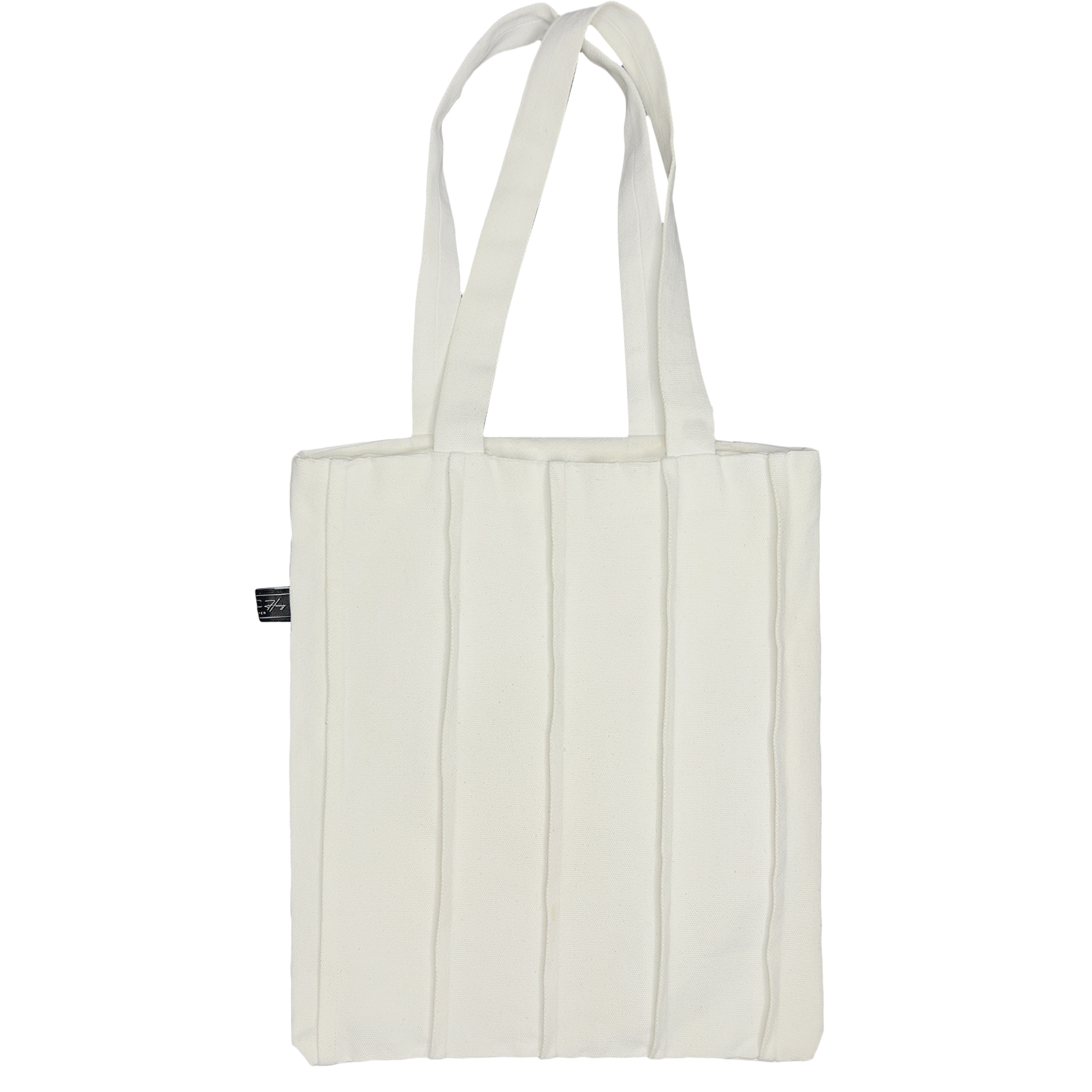 Embossed 5 line Canvas Tote Bag