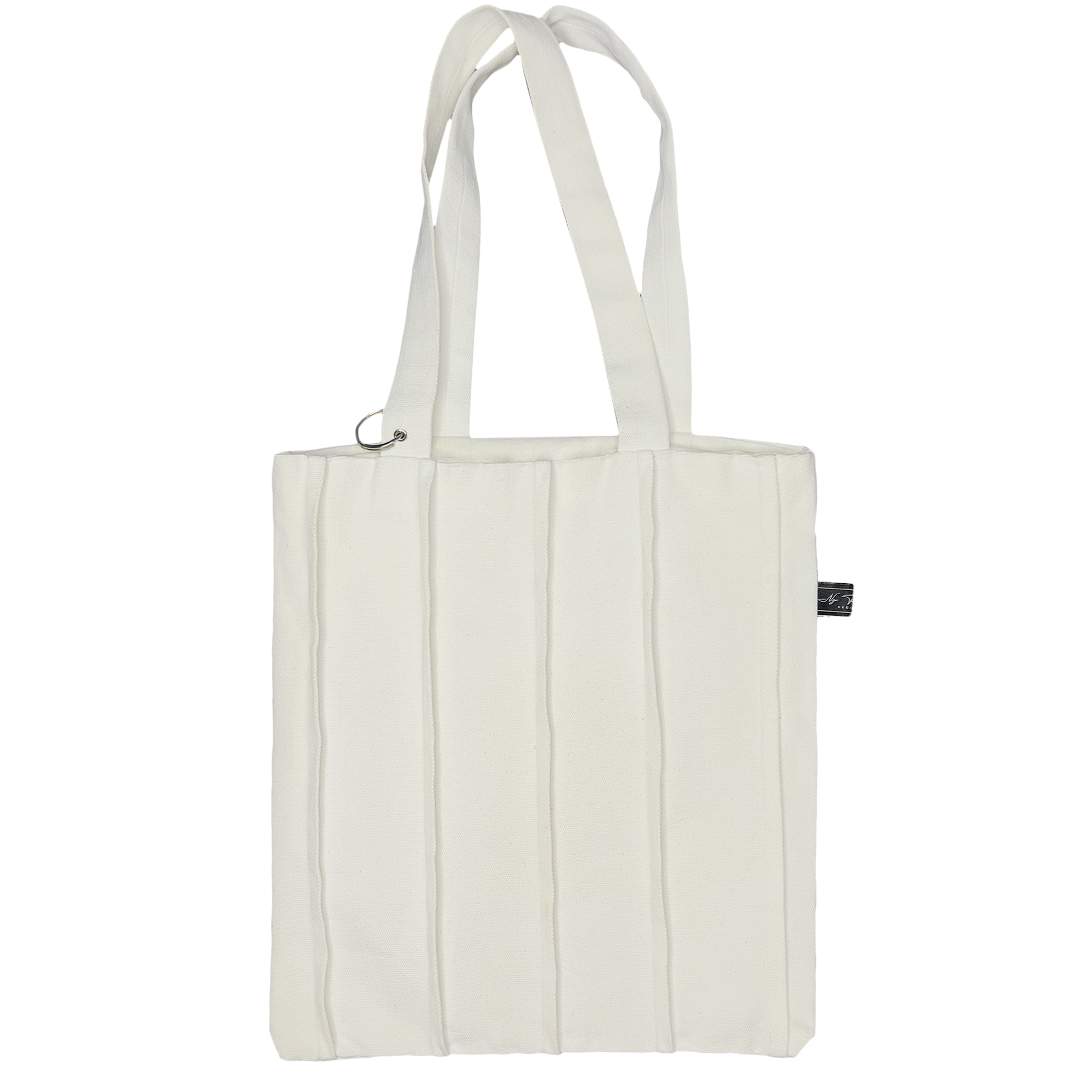 Embossed 5 line Canvas Tote Bag